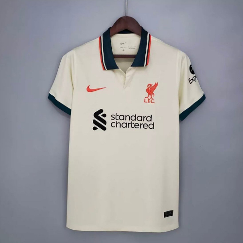 Camisa Liverpool Away 21/22 visão de frente.